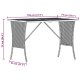 vidaXL Stół ogrodowy z blatem z drewna akacjowego czarny 105x75x72 cm 9