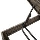 vidaXL Leżak z poduszką Szary 55x200x44cm Polirattan 9
