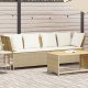 vidaXL Sofa ogrodowa z poduszkami beżowy polirattan 1