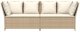 vidaXL Sofa ogrodowa z poduszkami beżowy polirattan 4