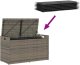 vidaXL Ławka ogrodowa ze schowkiem i poduszką Szara 100 cm Polirattan 7