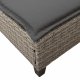 vidaXL Leżak z poduszkami Szary 55x200x25,5cm Polirattan 9