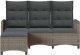vidaXL Rozkładana Sofa Ogrodowa z Poduszkami L-kształtna Szara 5