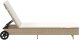 vidaXL Leżak na kółkach, z poduszką, beżowy, polirattan 7
