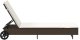 vidaXL Leżak na kółkach, z poduszką, brązowy, polirattan 7