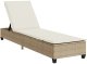 vidaXL Leżak z poduszkami beżowy 55x200x25,5cm polirattan 2