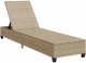vidaXL Leżak z poduszkami beżowy 55x200x25,5cm polirattan 4