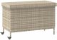 Skrzynia ogrodowa vidaXL Skrzynia ogrodowa z kółkami, szara, 110x55x73 cm, polirattan 1