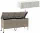Skrzynia ogrodowa vidaXL Skrzynia ogrodowa z kółkami, szara, 160x55x75 cm, polirattan 7
