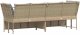 vidaXL Sofa ogrodowa z poduszkami beżowy polirattan 6