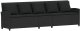 vidaXL Sofa ogrodowa 5-osobowa z poduszkami Czarny polirattan 2