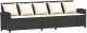 vidaXL Sofa ogrodowa 5-osobowa z poduszkami Czarny polirattan 2