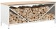 Drewutnia vidaXL Stojak na drewno opałowe z drewnianym blatem, 100,5x35,5x40 cm (864256 VidaXL) 5