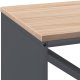 Drewutnia vidaXL Stojak na drewno opałowe z drewnianym blatem, 100,5x35,5x40 cm (864257 VidaXL) 8