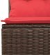 vidaXL 6-cz. zestaw mebli z poduszkami, brązowy, polirattan i akacja 10
