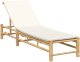 vidaXL Leżak z poduszkami, 55x199x30 cm, bamboo 2