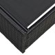 vidaXL Leżak ogrodowy Czarny Rattan, Stal 69 x 200 x 27 cm 1