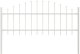 vidaXL Panel ogrodzeniowy z architektonicznym szpikulcem Biały Stal Średni 2