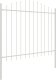 Panel ogrodzeniowy vidaXL z łukiem Biały Metal Długość 100-125 cm 3