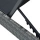 vidaXL Leżak słoneczny Szary Rattan i tkanina 69 x 200 x 27 cm Składany 6