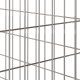 vidaXL Srebrny Metal 50 x 50 x 50 cm Wytrzymały Metalowe ogrodzenie 5