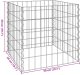 vidaXL Srebrny Metal 50 x 50 x 50 cm Wytrzymały Metalowe ogrodzenie 7