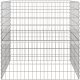 vidaXL Srebrny Metaliczny Stal Ocynkowana 100 x 100 x 100 cm Wytrzymały 4