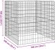 vidaXL Srebrny Metaliczny Stal Ocynkowana 100 x 100 x 100 cm Wytrzymały 7