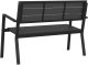 vidaXL Ławka Ogrodowa Czarna Metalowa Standardowa Trwała Prostokątna 6