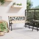 vidaXL Ławka ogrodowa Drewno różane Metal i drewno 116 cm Trwała 2