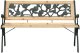 vidaXL Ławka ogrodowa Drewno różane Metal i drewno 116 cm Trwała 3