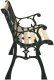 vidaXL Ławka ogrodowa Drewno różane Metal i drewno 116 cm Trwała 4