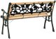 vidaXL Ławka ogrodowa Drewno różane Metal i drewno 116 cm Trwała 5