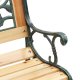 vidaXL Ławka ogrodowa Drewno różane Metal i drewno 116 cm Trwała 6