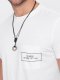 T-shirt męski bawełniany z nadrukiem na kieszonce Ombre Streetstyle  biały V8 OM-TSCT-0108 XXL 1