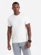 Męska koszulka SLIM FIT z okrągłym dekoltem i logotypem  biała V1 OM-TSCT-0220 XL 3