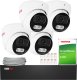 Zestaw do monitoringu IP KEEYO 4x LV-V-IP8M25DF-B-II 8Mpx IR 25m 1