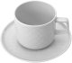 Filiżanka porcelanowa 250 ml + spodek Marrakesz Biały 1