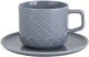 Filiżanka porcelanowa 250 ml + spodek Marrakesz K9 szaro-nieb. 1