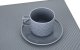 Filiżanka porcelanowa 250 ml + spodek Marrakesz K9 szaro-nieb. 6