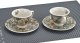 Zestaw 2 filiżanek do espresso 100 ml + spodki Peony White 10