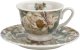 Zestaw 2 filiżanek do espresso 100 ml + spodki Peony White 1