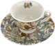 Zestaw 2 filiżanek do espresso 100 ml + spodki Peony White 2