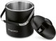 Wiaderko do lodu 1,3 L ze szczypcami Lugo czarny mat 6