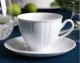 Filiżanka porcelanowa 250 ml + spodek Oktawa biała 0001 1