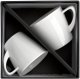 Komplet 2 filiżanek do espresso 80 ml + spodki Infinity 1