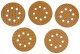 Dedra Tarczki ścierne Anti-clog 125mm, #100, rzep, zestaw 5szt 2