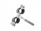 Obejma metalowa z gumą do rur podwójna 3/8" 15-19mm (200) 1