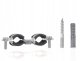 Obejma metalowa z gumą do rur podwójna 3/8" 15-19mm (200) 2