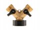 Geko Rozdzielacz 2-drożny na kran GW3/4" x 2 GZ3/4" z zaworami kulowymi (10/60) 2